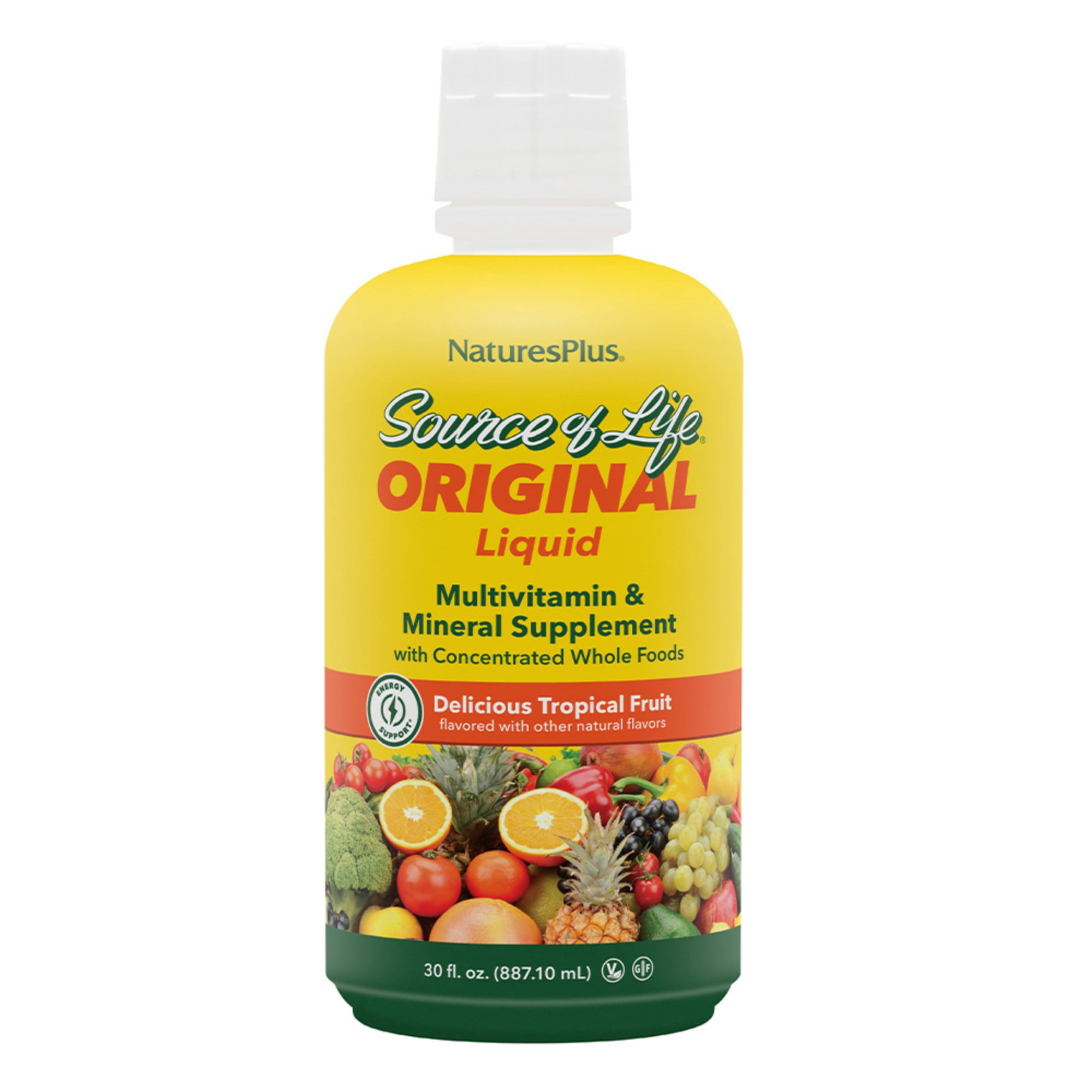 NaturesPlus Source of Life Multivitamin Liquid - 30 fl oz - 30 Servings