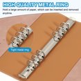 thumbnail image 4 of Uxcell A6 PU Leather Binder Cover, 6 Ring Loose Leaf Binder Protector Round Ring Binder Cover Refillable Notebook Binder for Meeting Photocard Budget Notebook Folder, Green, 4 of 6