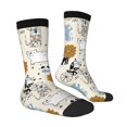 thumbnail image 4 of Yiaed Hand Drawn Animals Print Great elasticity Crew Socks Sports socks for Men and Women, 4 of 5