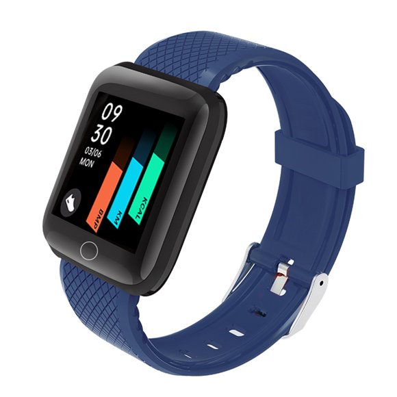 Blue 1.44-inch HD Color Screen Smart Fitness Tracker with IP67 Waterproof, 24/7 Heart Rate Blood Pressure Blood Oxygen Sleep Monitoring, Multi-Sport Modes, Step Distance Calorie Counter, Call Message