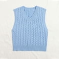 thumbnail image 5 of Women's Aesthetic Clothes Casual V-Neck Pullover Shirt Collision Color Sleeveless Sweater Vest TBKOMH, 5 of 5