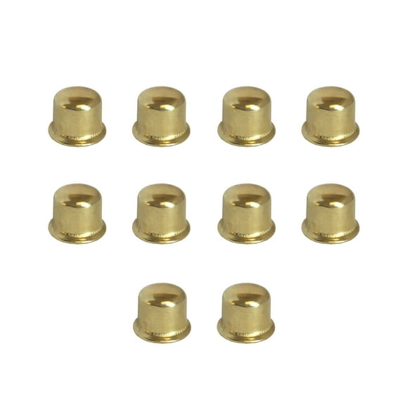 Royal Designs, Inc. Rounded Top Hat 0.5 Inch Lamp Finial for Lamp Shade, F-98PB-10, Polished Brass, Pack of 10