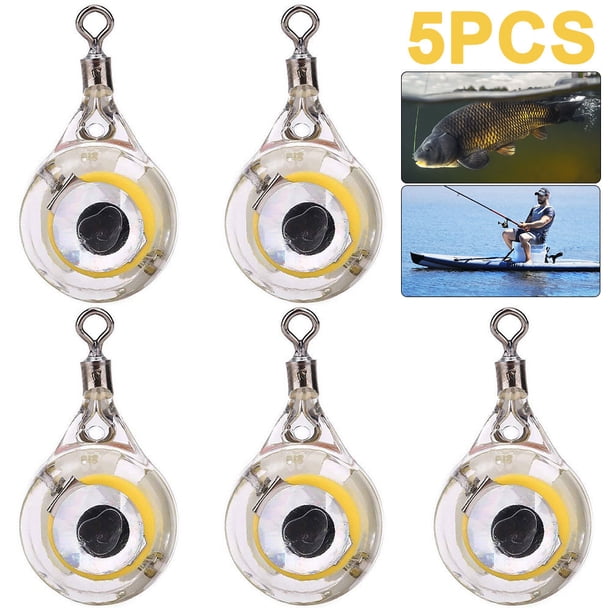 Trampa para Señuelos Pesca Kuymtek LED Lámpara Luminosa Ojo Cebo Calamar Verde 5 Uds