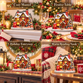 thumbnail image 3 of Christmas Village Decor, Wooden Alpine Village House Tabletop House with Soft Light for Mantel Shelf Desk and Table, 4.72 x 4.33 x 0.79 in, 3 of 6