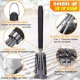 thumbnail image 4 of Cepillo para barbacoa Cepillo para barbacoa de metal con raspador integrado de acero inoxidable Accesorio para barbacoa Cepillo de cocina, 4 of 5