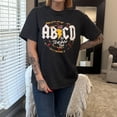 thumbnail image 3 of KimSoong Teacher Shirts ABCD The Teacher Tour T-Shirt Oversized Funny Graphic Tee Short Sleeve Top, 3 of 8