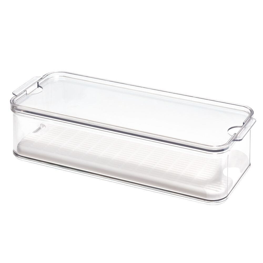 iDesign, Clear Plastic Large Produce Storage Bin with Lid