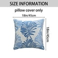 thumbnail image 7 of Unique Bargains 4 Pcs Soft Palm Leaf Pattern Cushion Case Blue 18" x 18"/22" x 22", 7 of 7