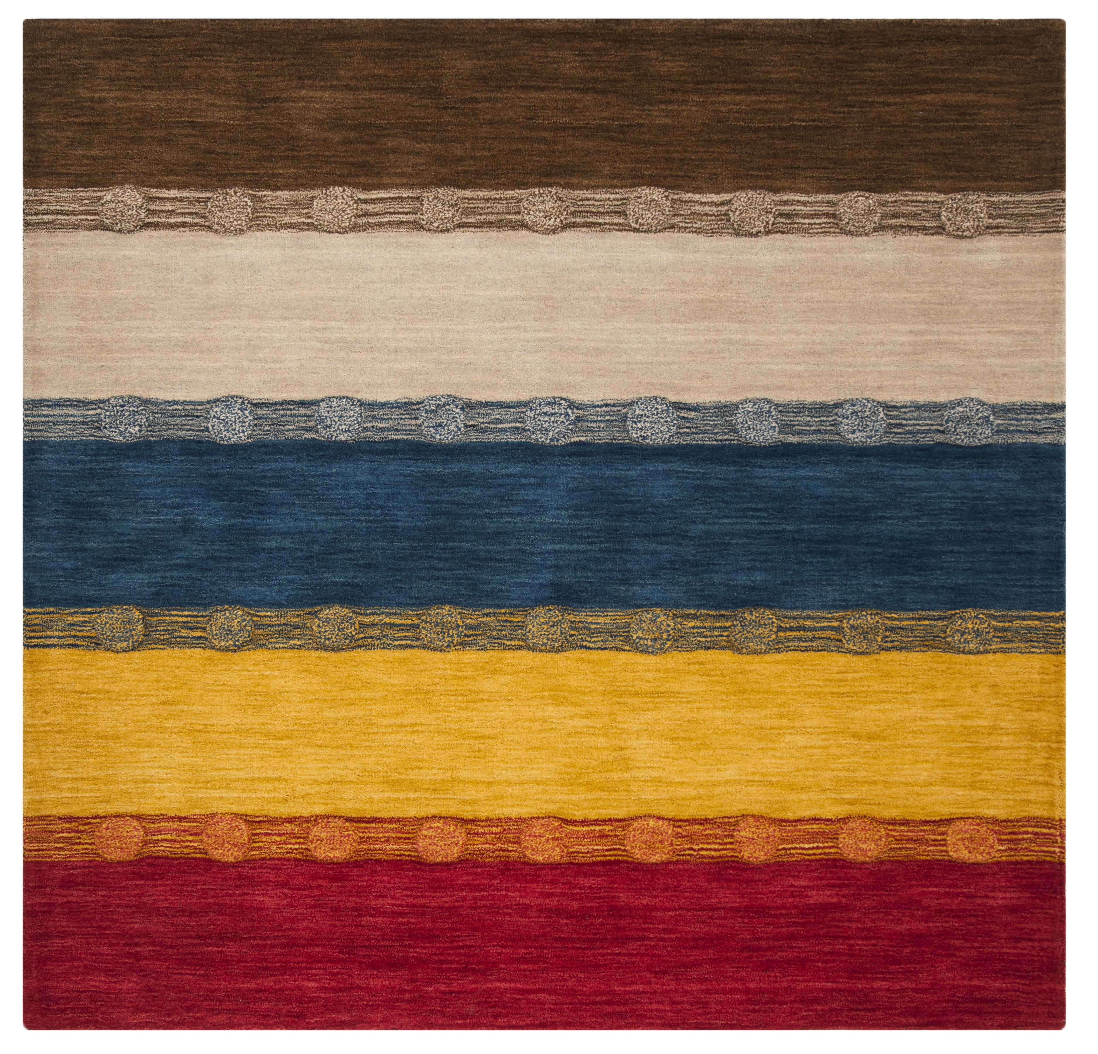 Safavieh Himalaya Caelestinus Solid Wool Area Rug, Beige/Multi, 6' x 6' Square