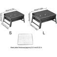thumbnail image 2 of Parrilla de carbón plegable portátil de acero inoxidable de 2 tamaños para parrilla de mesa al aire libre, jardín, camping, patio, barbacoa, fiesta, senderismo, picnic Hy, 2 of 5