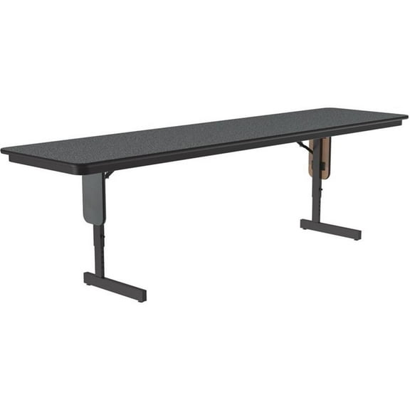 Adjustable Height 3/4"High Pressure Folding Seminar Table Montana Granite Brown