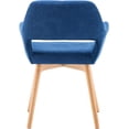 thumbnail image 5 of SOPTY Desk Chair No Wheels Vanity Chair Makeup Chair Comfy Accent Chair for Living Dining Room Bedroom Home Office Mid Century Modern Upholstered Arm Chair Sofa Chair (Blue, 1), MF22BLUE, 5 of 15