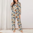 thumbnail image 2 of Picia Butterflies Wild Insect Pattern Women’s Long-Sleeve Sleepwear Set - Soft 2-Piece Loungewear with Pockets, Comfy PJs for Relaxing Nights-Medium, 2 of 7