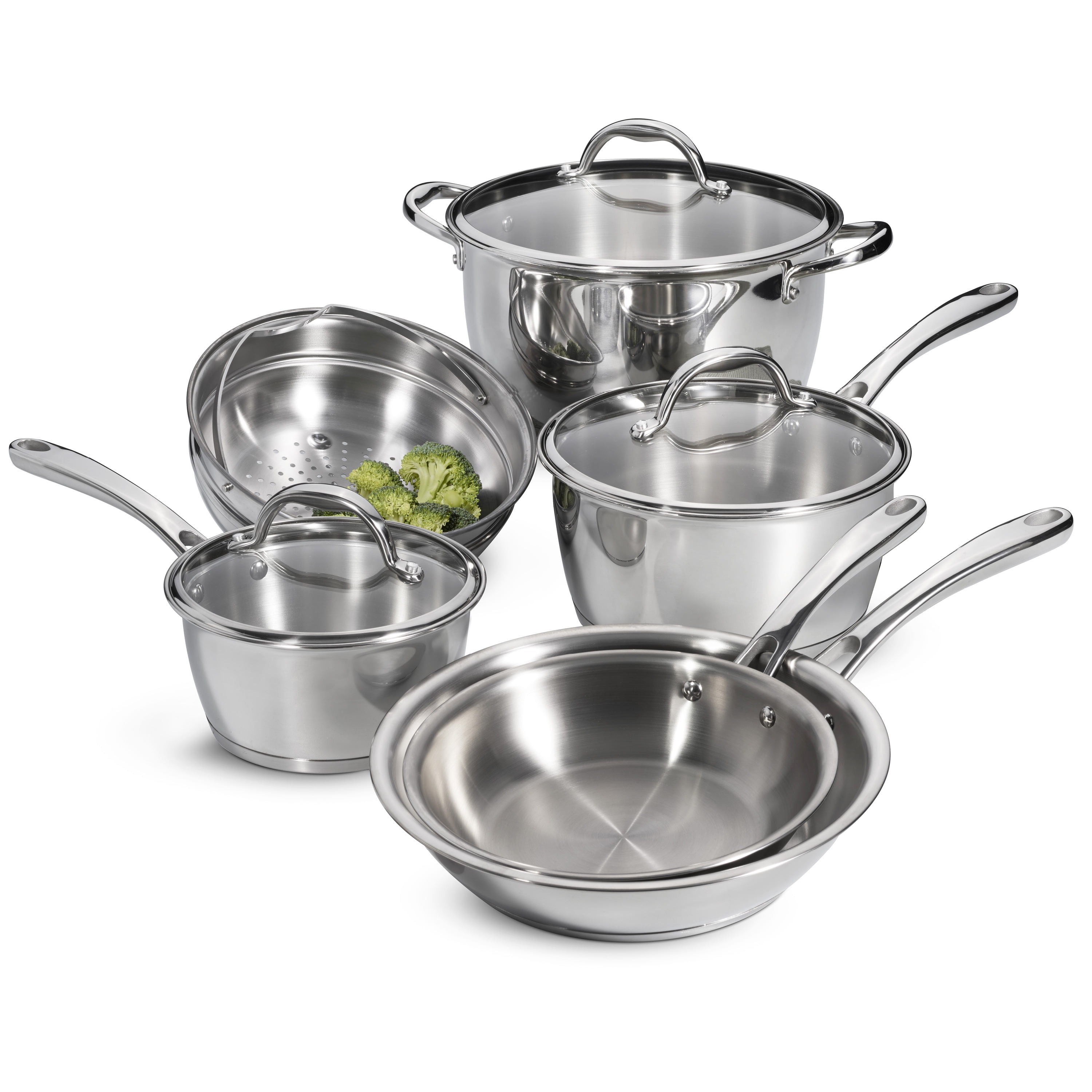 Details about   Tramontina 12-Piece Tri-Ply Clad Stainless Steel Cookware Set 80116/1012DS 
