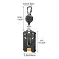 thumbnail image 3 of ID Badge Holder, Mech Style Hard Plastic Card Sleeve with Retractable Carabiner, Heavy Duty Work Name Tag Case for Employee, Event, Security Access, 3 of 5