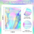 thumbnail image 2 of Set of 50 Holographic Rainbow Color Bags,Mini Plastic Aluminum Foil Pouch,Resealable Smell Proof Bags,Packaging Bags,Sealable Mylar Bags,for Food Jewelry Storage (4x6 inch), 2 of 6