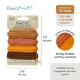 thumbnail image 4 of The Beadsmith Knot It Waxed Polyester Cord – Pumpkin Spice – 0.7mm Diameter – 4 Cords, 15 Yards Each – Make Jewelry, Macrame, Friendship Bracelets and DIY Crafts, 4 of 7