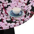 thumbnail image 6 of muroi Plant Cherry Style Round Elastic Tablecloth Outdoor Table Cloth Fitted Tables Cover for Picnic Patio Dining Party Indoor 36" - 42", 6 of 6