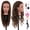 dark brown, variant on 20" Mannequin Head Human Hair,100% Real Hair Mannequin Head,Cosmetology Human Hair Mannequin Doll Head for Hair Styling,Practice Braiding Styling Head with Table Clamp Suitable for Hair Extensions