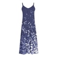 thumbnail image 5 of Tauxra Sleeveless Dress for Women, Summer V-Neck Casual Long Dress with Allover Print, Flowy Beach and Vacation Dress, 5 of 5