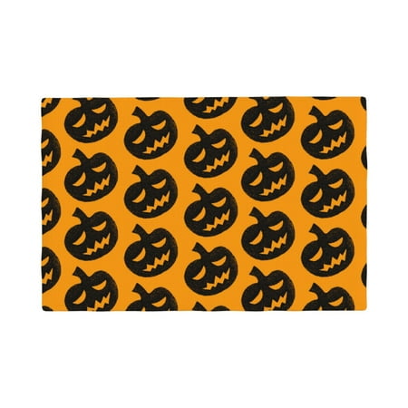 

Placemats Set of 4 halloween pumpkins festive Place mats for Dining Table Indoor/Outdoor Cute Heat Resistant Washable Table Mats(18 x 12 )