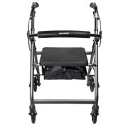 Angle View: McKesson Rollator Folding Aluminum 300 lbs. 32 to 37 inch Handle Height 146-R726SL