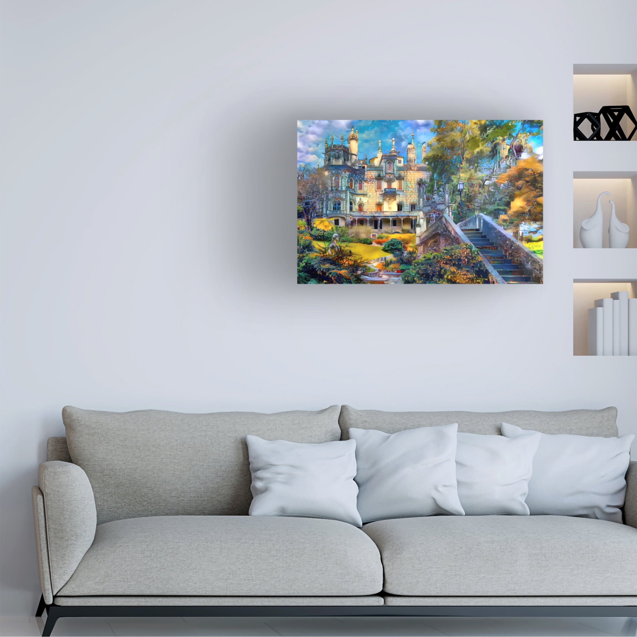 Canvas Wall Art - Pedro Gavidia 'Sintra Portugal Quinta de Regaleira' Wall Art for Living Room, Bedroom, or Office Décor by Trademark Fine Art - 47 x 30 Inches