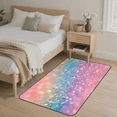thumbnail image 2 of CURLYOOT Rainbow Glitter Rug for Living Room Bedroom, 4x6 Ft Washable Area Rug, Non Slip Rugs for Entryway, Colorful Large Carpet for Indoor Dining Room, 2 of 8