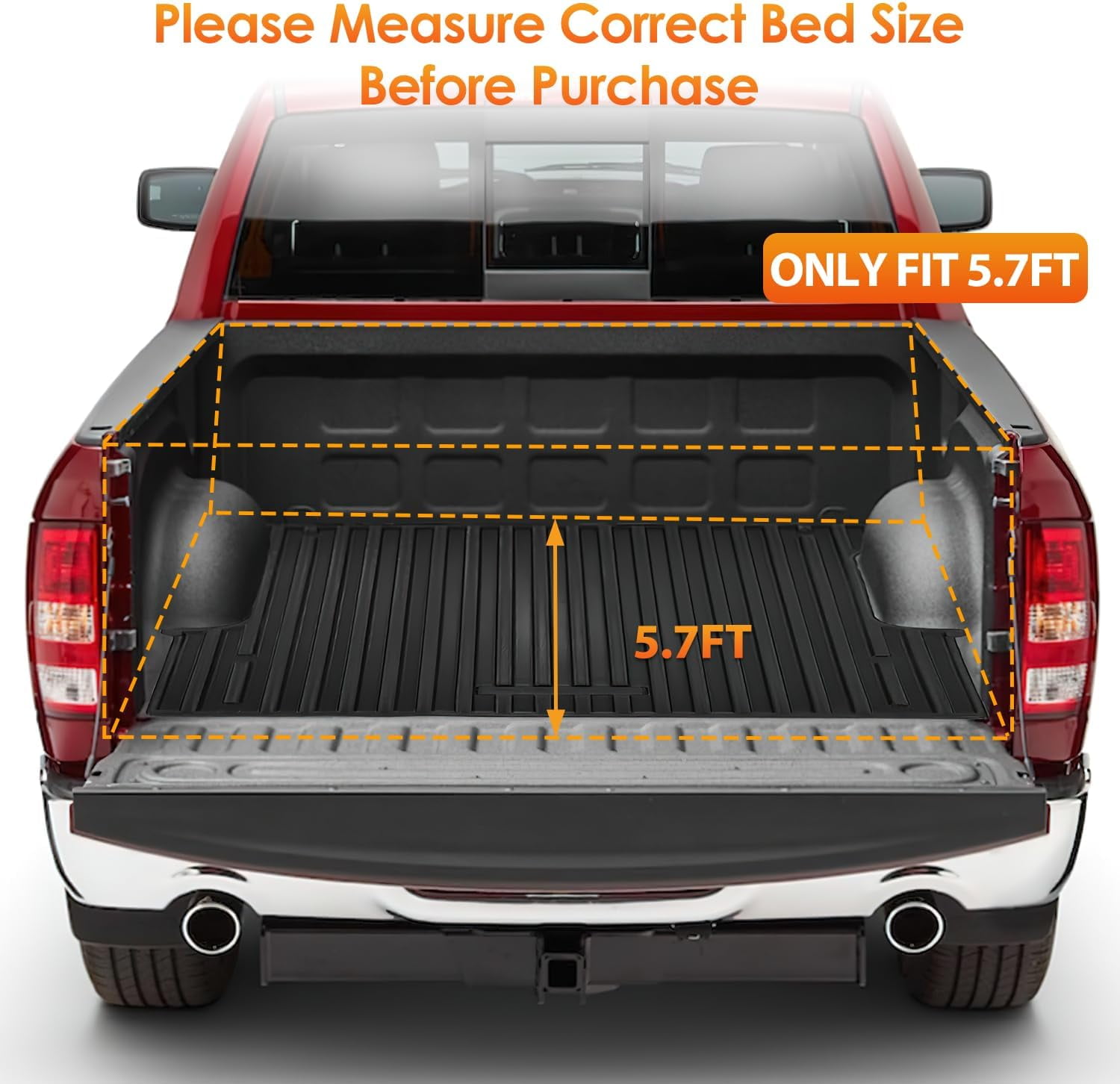 Nilight Truck Bed Tonneau Cover Hard Tri-fold Compatible with 2009-2025 Dodge Ram 1500 2020 2021 2022 2023 2024 2025-5.7ft