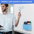 thumbnail image 5 of Strong Magnetic Marker Holder,Magnetic Erase Marker Organizer,Dry Erase Holder,with Compartments,Utility Storage Organizer for Locker and Metal Cabinets,Blue+White, 5 of 6