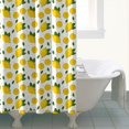 thumbnail image 4 of Yellow Lemon Fruit Slices White Pattern Shower Curtain 72"x84" ,Bathroom Decorative Shower Curtains Set with 12 Hooks,Modern Waterproof Washable Shower Curtain, 4 of 6