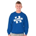 thumbnail image 5 of Different Not Less Autism Puzzle Unisex Plus Size Sweatshirt Brisco Brands 4X, 5 of 6