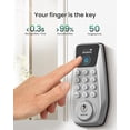 thumbnail image 3 of DESLOC C110-W Silver Touchscreen Keypad Door Lock with Fingerprint, Keyless Smart Entry Door Lock, 3 of 10