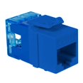 thumbnail image 1 of Keystone Jack ICC Cat5e, perfil delgado, 180°, perforado, azul, 1 of 9