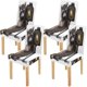 thumbnail image 1 of ABPHQTO Funda protectora para silla elástica con pintura de acuarela de mapache bonito, funda protectora para asiento para comedor, Hotel, fiesta de boda, juego de 4, 1 of 4