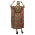 thumbnail image 5 of Bimba Women's Maxi Floral Long Kaftan Dark Gray Caftan Dress Cotton Coverup-14, 5 of 6