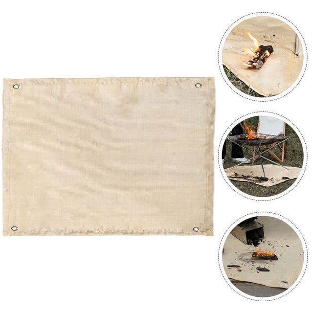 Minkissy 1 Sheet Fire Resistant Mat for Outdoor Camping and Barbecue
