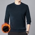thumbnail image 3 of Mid-aged Men Sport Top Thickened Sweater Pure Color Round Neck Bottoming Clothes Long Sleeves Homewear Gym Running Basketball Sweatshirt, 3 of 8