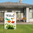 thumbnail image 3 of Amhnf Welcome Dragonfly And Poppy Garden Flag For Home Outdoor Garden Yard Decor 12x18 inch, 3 of 5