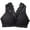Black, variant on Women Regular Fit Bra High Elastic Seamless Support Bra with Lace Shoulder Straps Comfortable Suspender Vest for Large Chest A A