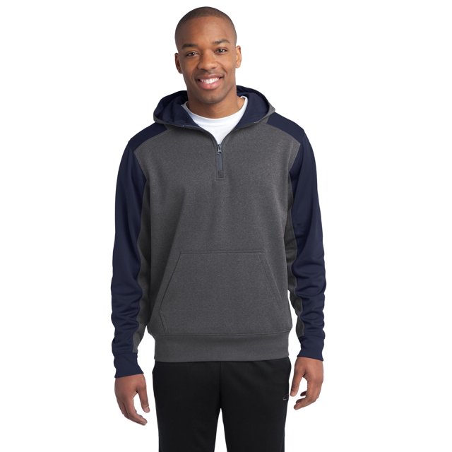 Tech Sweat à Capuche en Polaire Colorblock 1/4Zip
