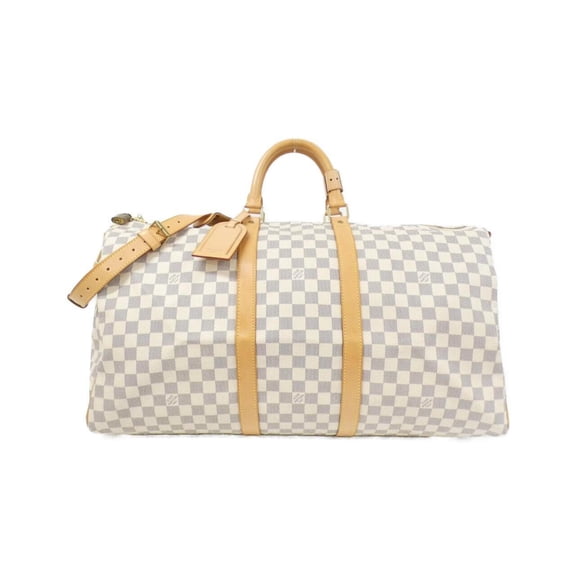 Pre-Owned Louis Vuitton Damier Azur Keepall Bandouliere 55cm N41429 Boston Bag (Good)