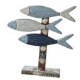 thumbnail image 3 of Escultura de pez de madera sobre pedestal. Estatua de pez. Adorno coleccionable. Regalo para escritorio. Estilo A, 3 of 9