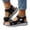 Black, variant on Orthopedic Sport Sandals for Women Soft Cushion Foam Comfortable Walking Sandal Arch Support Wide Fit Dress Comfy Orthotic Recovery Athletic Plus-Size Hook-and-Loop Casual Sandals