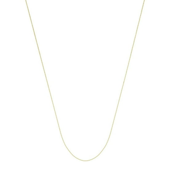 10k Yellow Gold Box Chain Necklace 0.42mm Spring Ring Closure - .6 Grams - 18 Inch