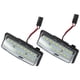 thumbnail image 1 of Conjunto de luces LED para matrícula de coche, 6500 K, color blanco, 3528SMD, 26510-9Y00A, para Nissan Altima 2016-2018, para Infiniti QX56 2011-2013, ABS, color negro transparente (juego de 2), 1 of 1