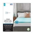 Mainstays 2" Blue Swirl Memory Foam Mattress Topper, Twin