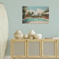 thumbnail image 3 of Stupell Industries Tropical Villa Swimming Pool Landscape & Nature Painting Wrapped Canvas Art Print Wall Art, 36 x 24, 3 of 8