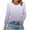Purple (New Upgrade), variant on Htigea Women's Crew Neck T Shirts Casual Long Sleeve with Smocked Cuffs Gradient Color Pullover Tunic Tops Blue S