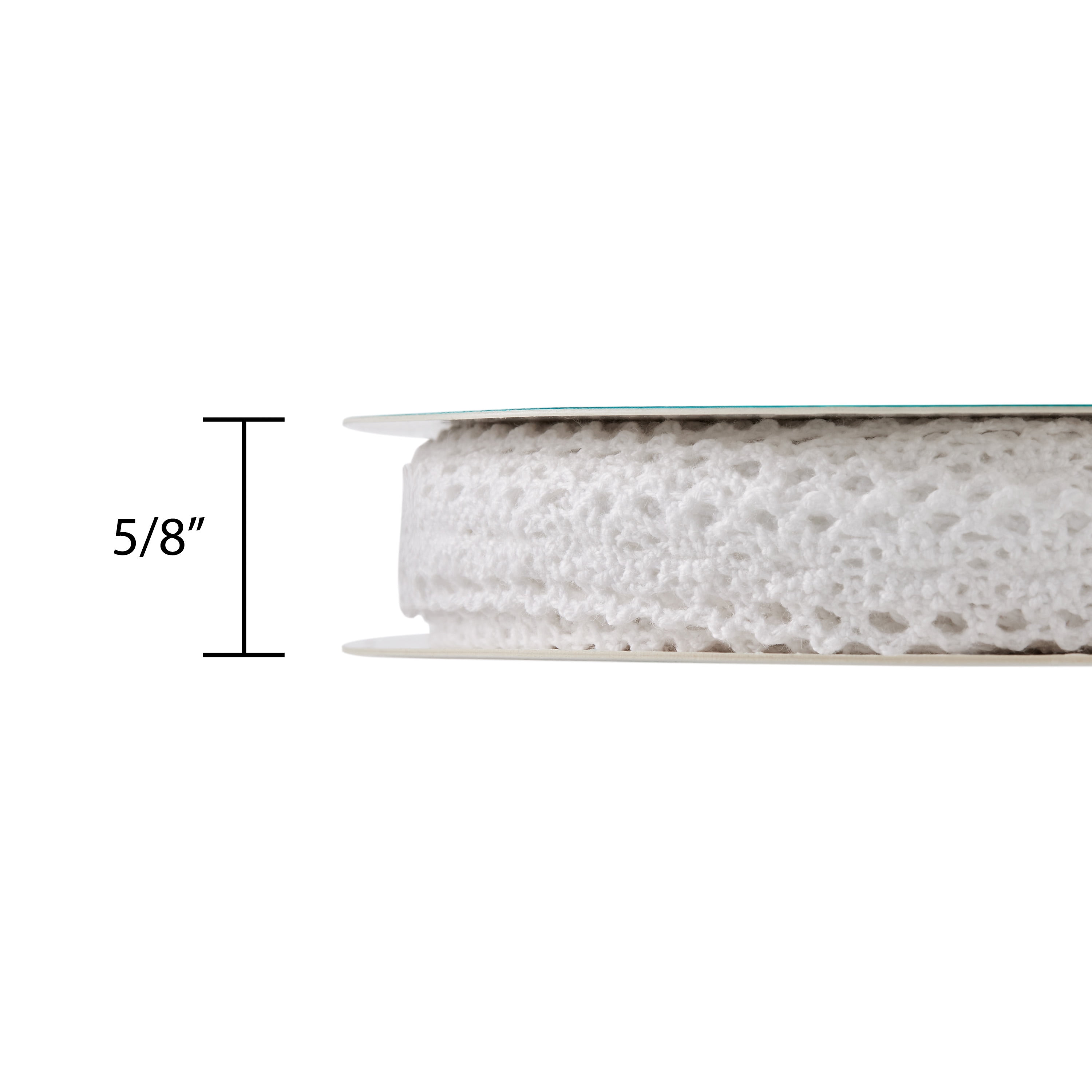 The Pioneer Woman White Cotton Crochet Trim Ribbon, 5/8" x 25 Yards